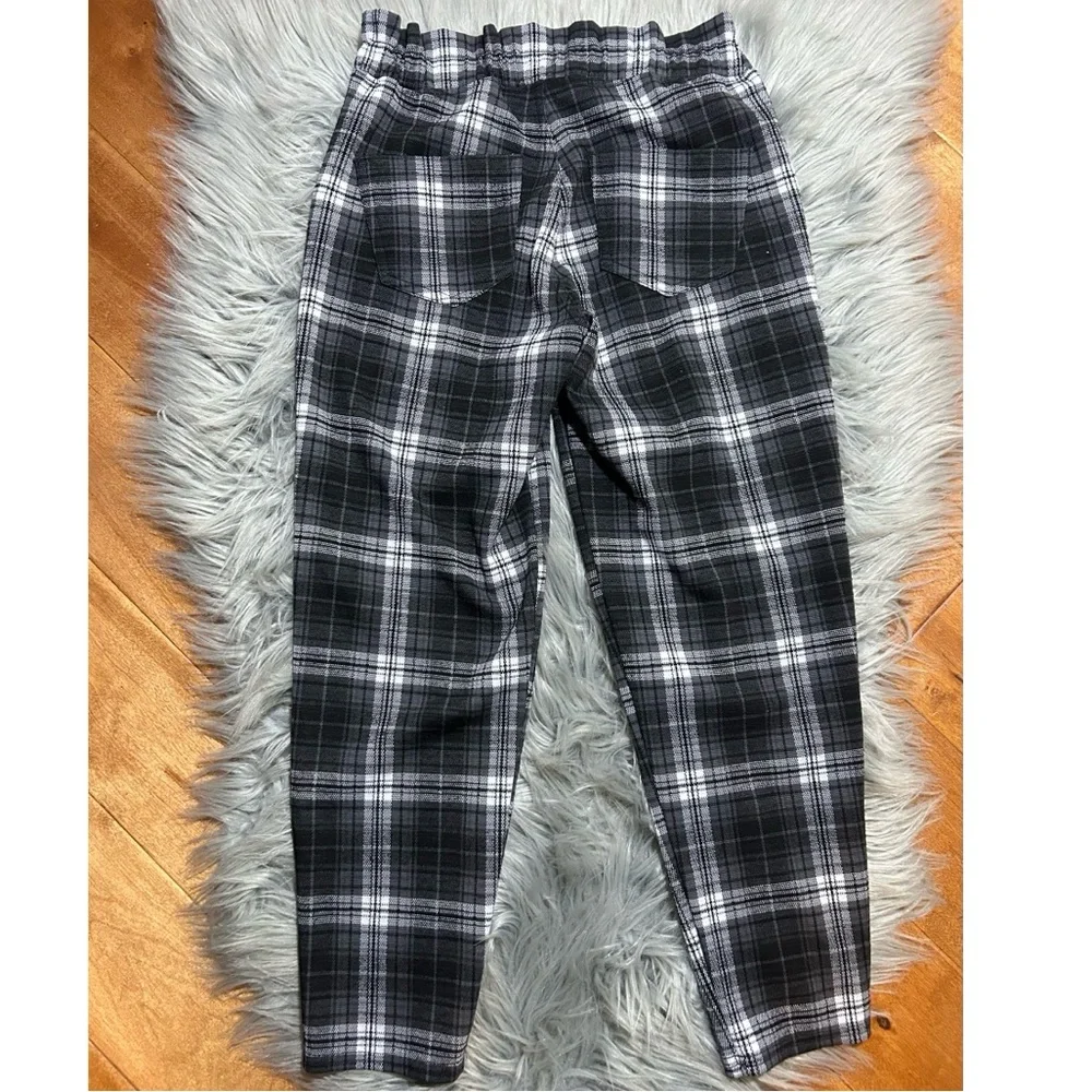 Abercrombie Kids Double Knit High Rise Paperbag Waist Mini Mom Pants Sz 9/10 - Picture 3 of 4